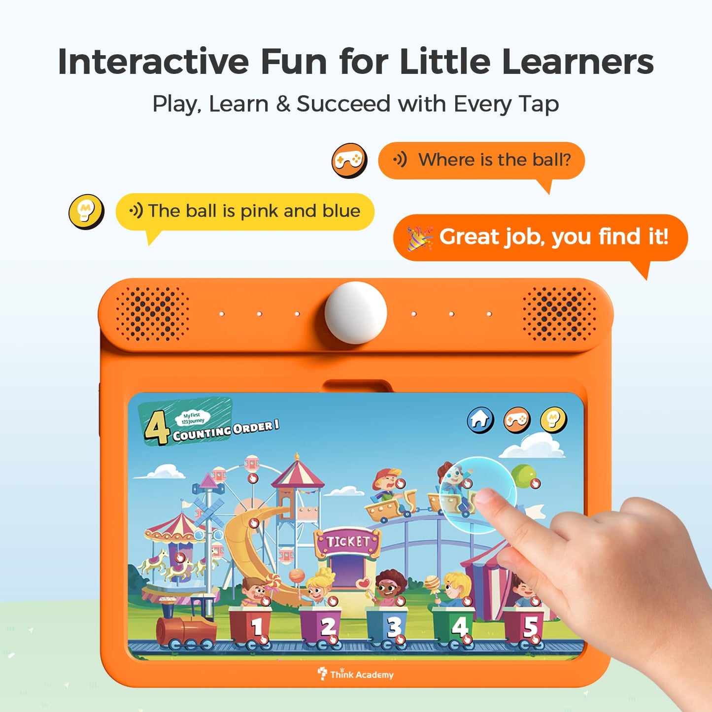 Think Academy Learning Pad Large Bundle (Level 1+Level 2+Level 3), Interactive Educational Tablet with 306 Sound Pages & Card-Insert, Learning Toys for 3 4 5 6 Year Old Boys Girls, Autism Sensory Toys