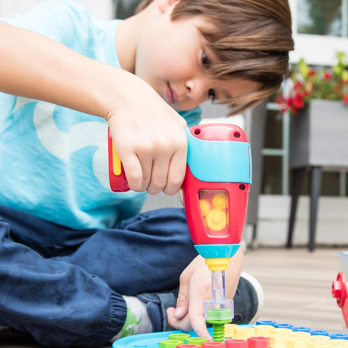 Educational Insights Design & Drill Power Drill Compatible with All Sets, Real Working, Kid-Friendly Toy Tool