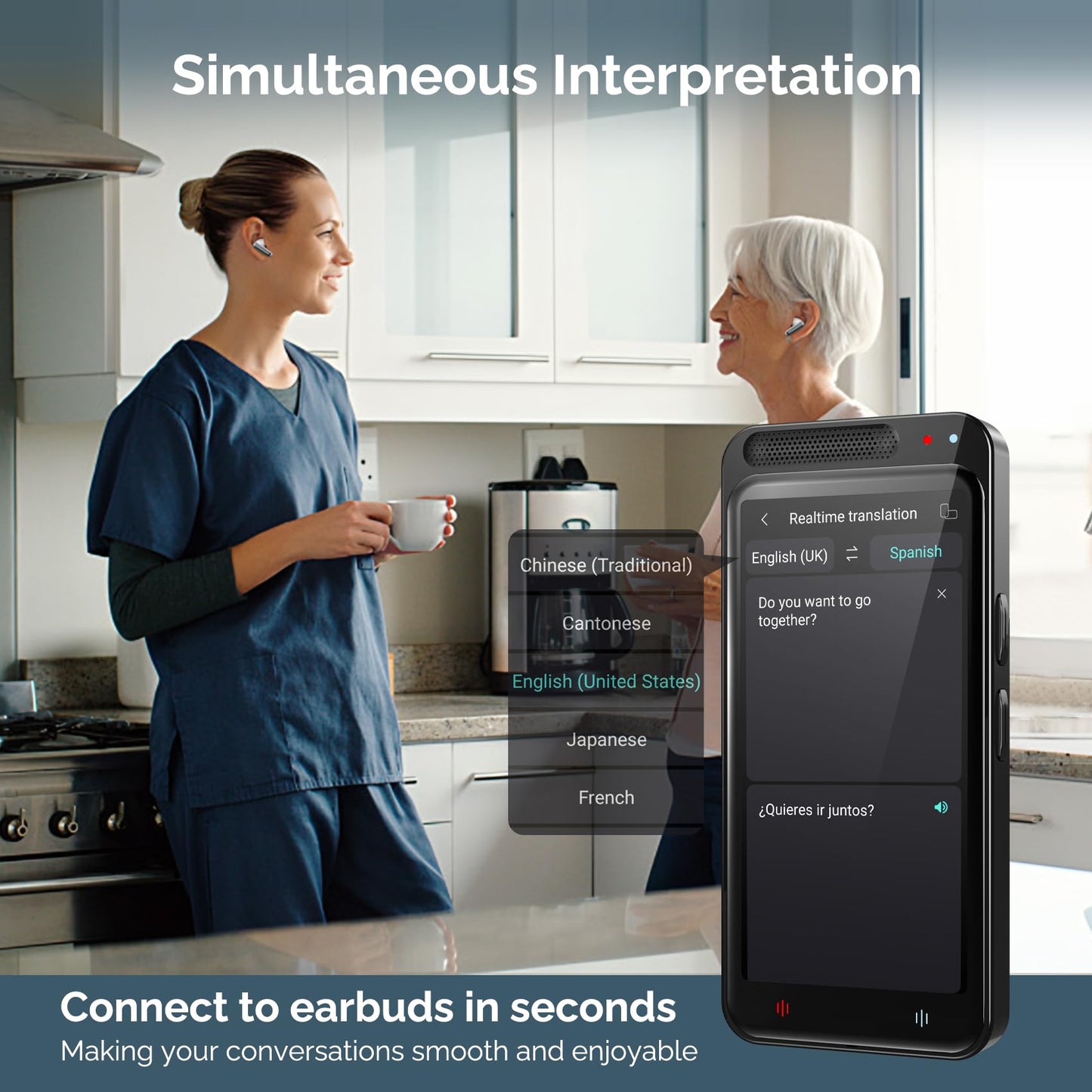 Language Translator Device No WiFi Needed, Two-Way Real Time Translator Device Upgraded ChatGPT, 150+ Languages Instant Translator, Offline&Text&Photo&Voice Translation for Travel Business Learning