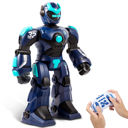 HPROMOT RC Robot Toy for Kids Remote Control RobotToy, Smart Gesture Sensing Rechargeable & Programmable Robot Walking Dancing Singing Chirstmas Gift for 3-15 Years Old Boys Girls