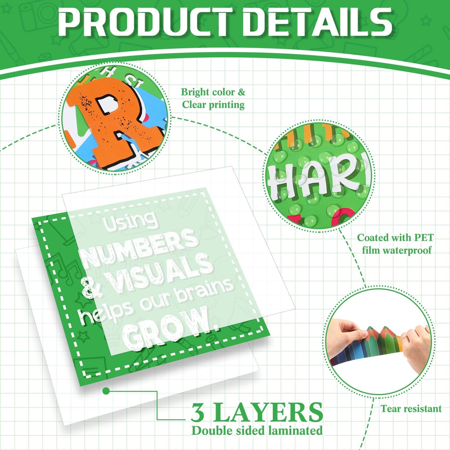 Pajean 68 Pcs Growth Mindset Math Bulletin Board Set Math Inspirational Posters Classroom Decorations for Elementary Middle High School Mathematics Education Posters Teacher Supplies