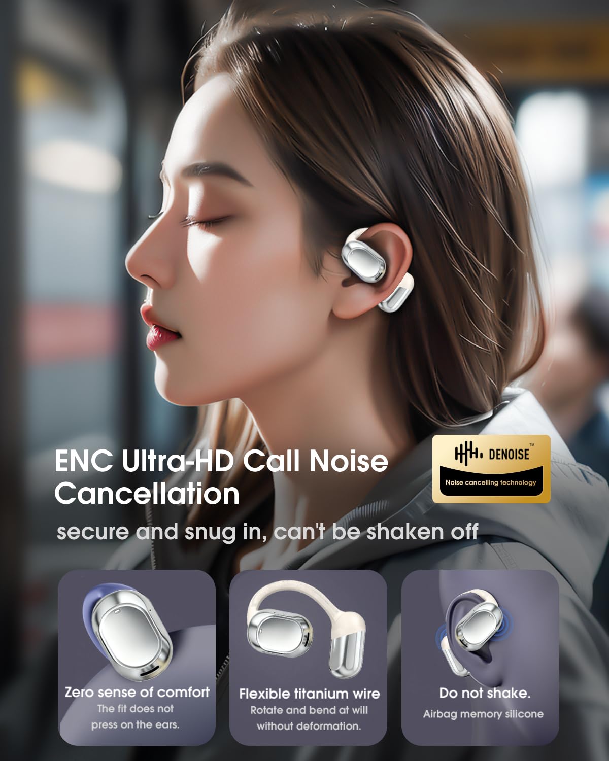 Translation Earbuds Wireless Bluetooth Headphones - Real-time Interpreter Language Translator Ear Buds with APP No Subscription, Touch Control Operate Fit Travel, Learning, Video Call Translating