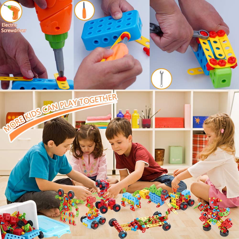 COUOMOXA 404 Pcs Building Toys STEM for Kids: 62 DIY Demo Models Construction Creative Set - Educational Toy for 5 6 7 8 9 10+ Years Old Kids Home School - Birthday Gift for Boys Girls