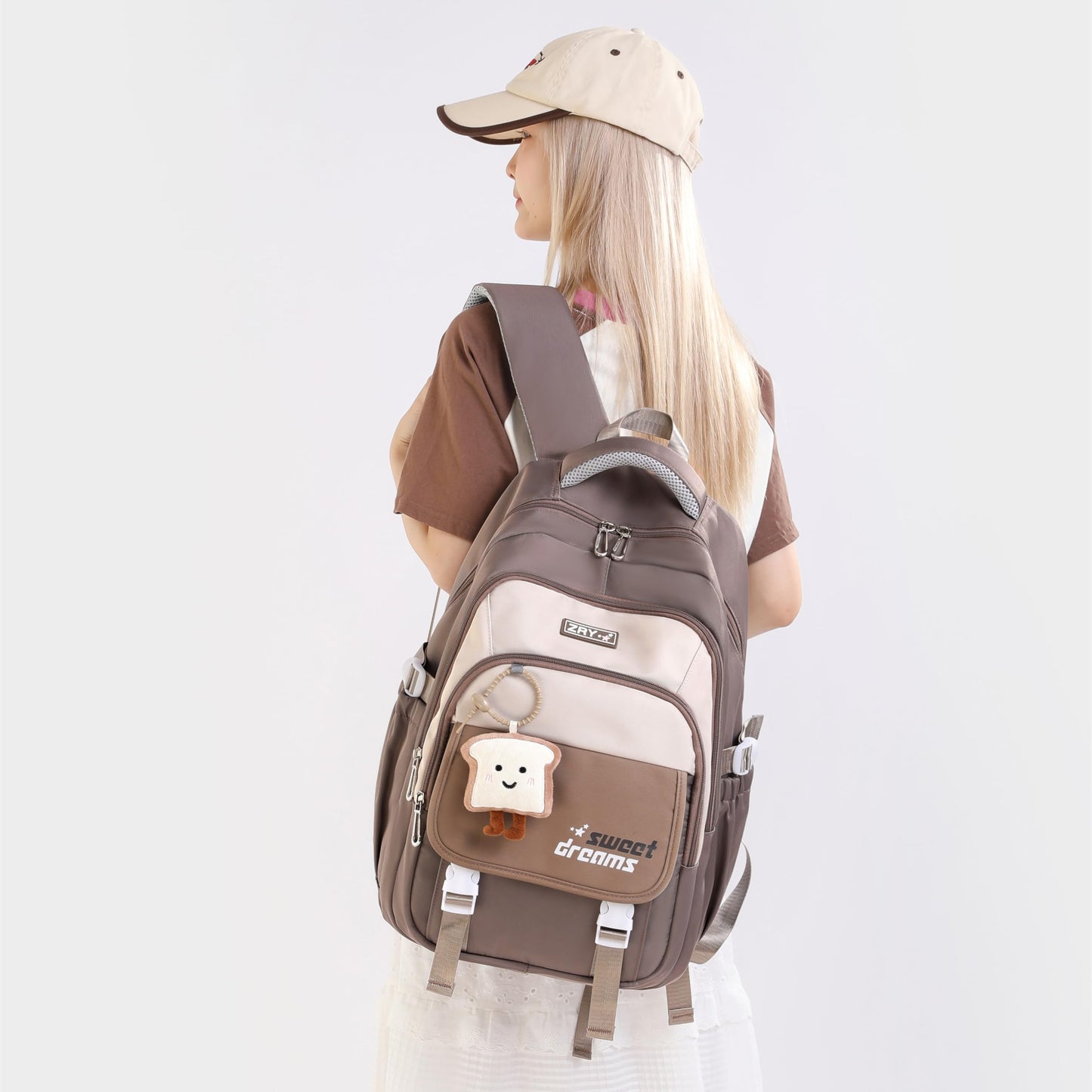 OKKID middle school backpack for girls cool school bags bookbag for teen girl big student laptop backpack kids travel daypack