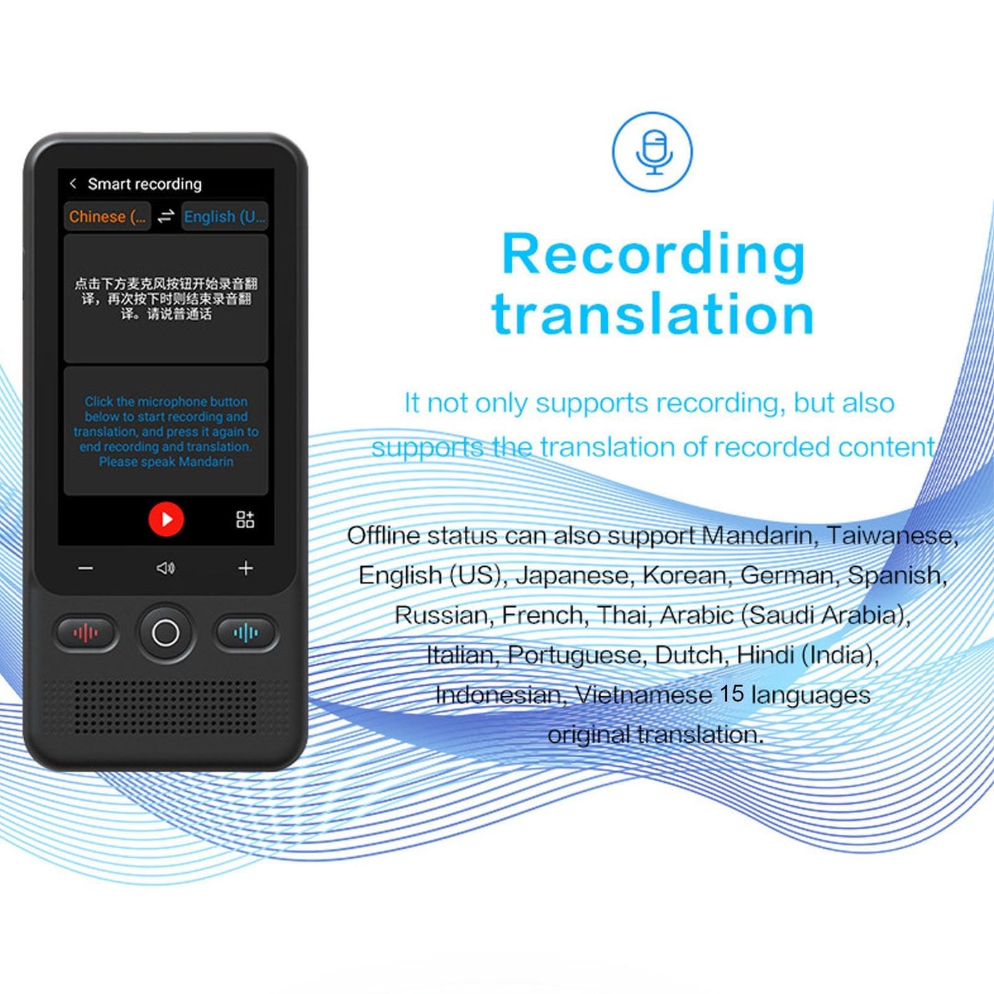 AI Language Translator Device, 2026 Upgraded Translator No WiFi Needed, 160+ Languages Instant Two-Way Vioce Translator, Offline/Photo Translation for Business Travel