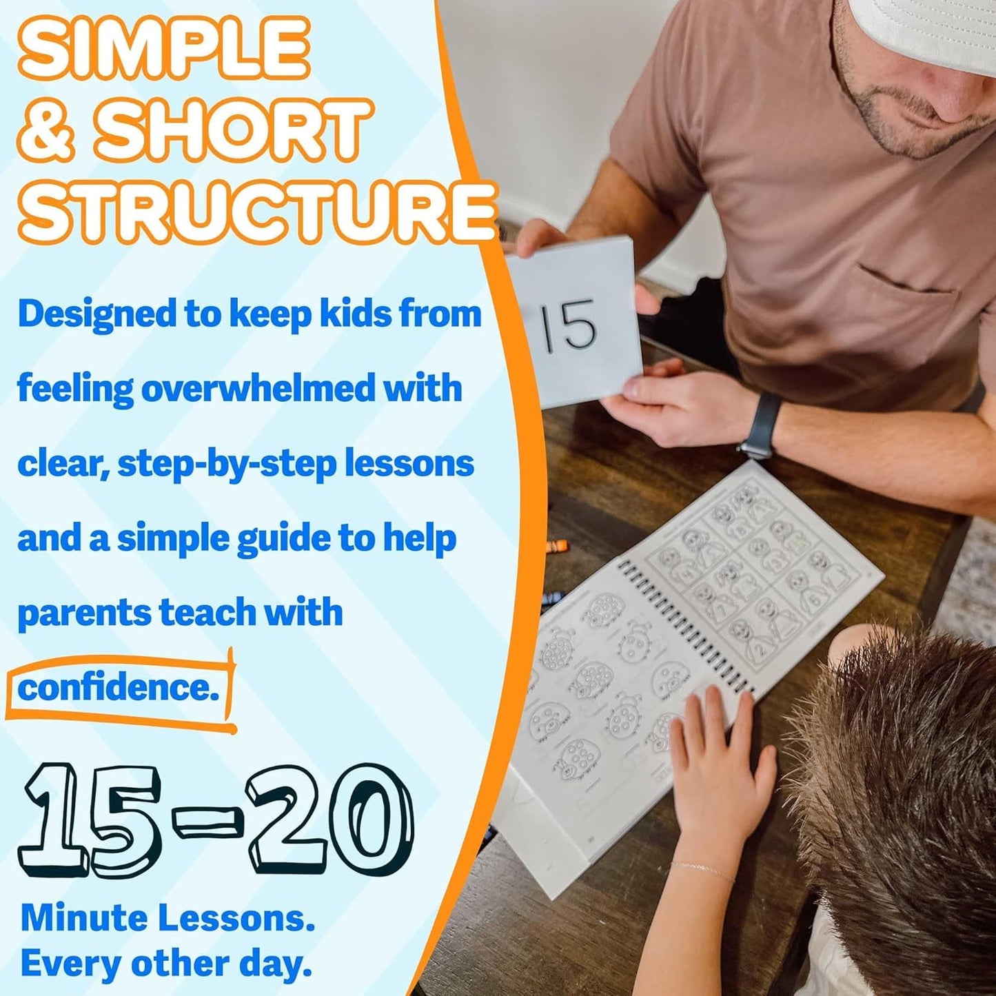Learning Dynamics 15 Minute Math Program – Numeric & Math Learning Program Includes Flashcards, Manipulatives, Parent Guide Book – Learn Counting, Order, Value, Math Equations for 4-7 Year Olds