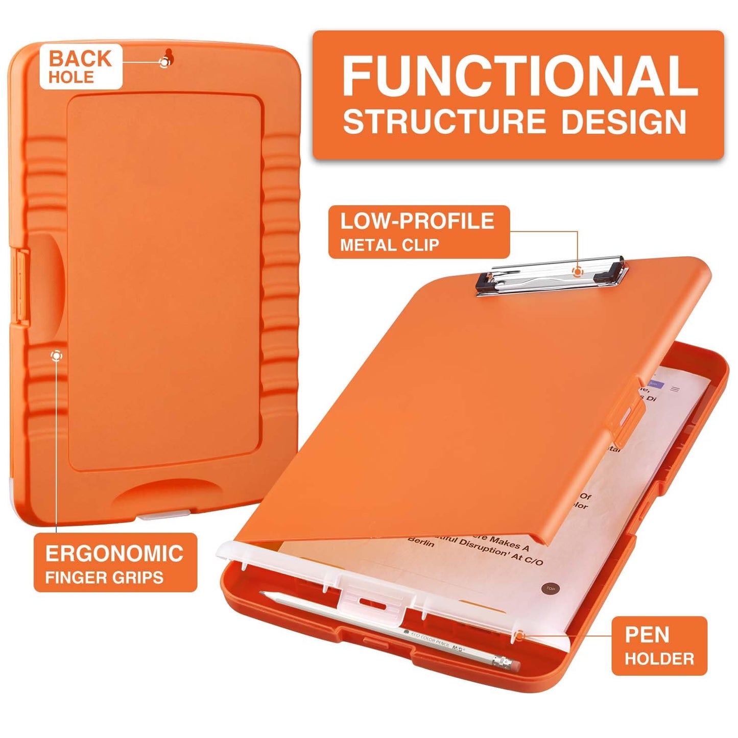 Sooez Clipboards with Storage, High Capacity Clip Boards 8.5x11 with Storage, Heavy Duty Nursing Clipboard Folder, Plastic Clipboard with Pen Holder for Women Teachers Work, School & Office Supplies
