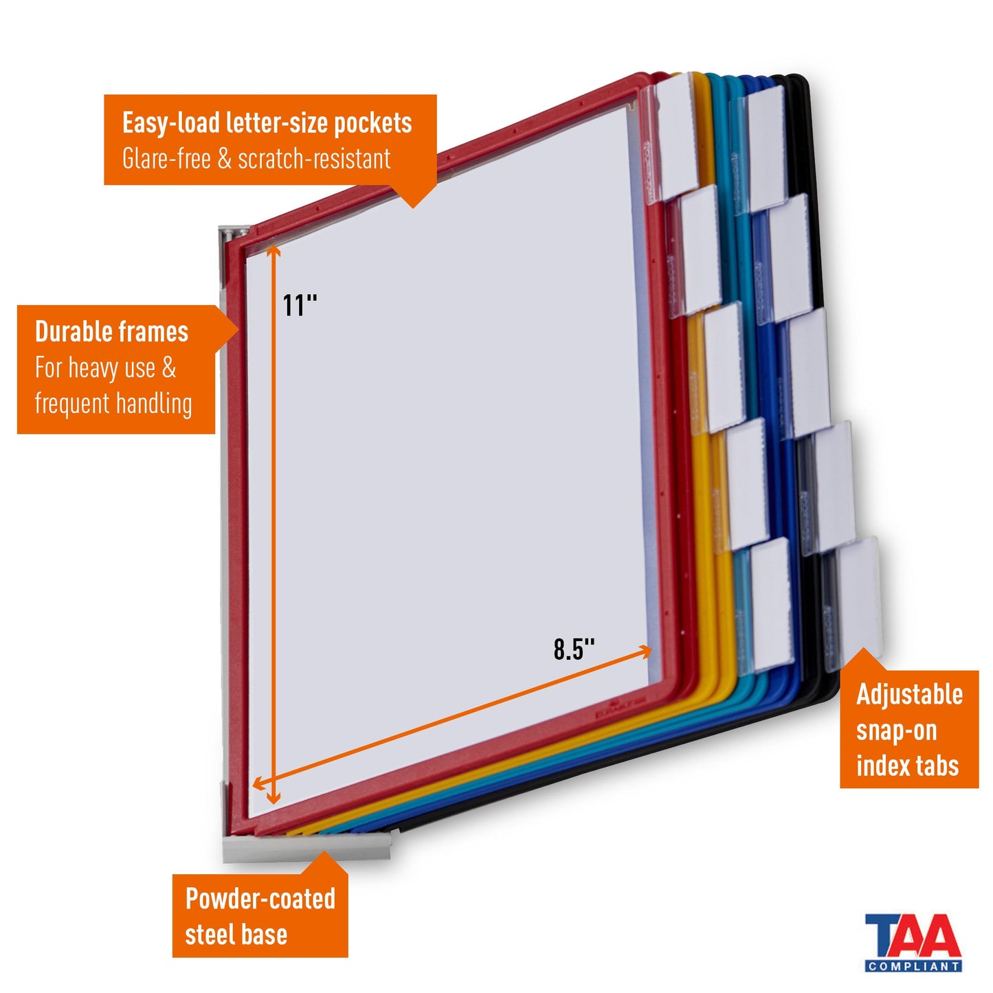 Durable Vario Wall Reference System, 10 Panels, Assorted Borders And Panels