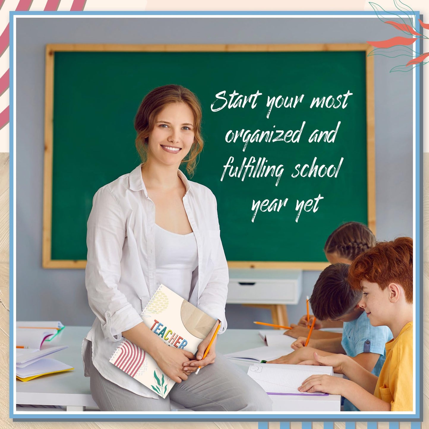 Fuyoooo Teacher Record Book Teacher Grade Books 2026-2027 Spiral Bound Record Planner 2026 Class Grade Book Office Favors for Classroom Attendance Decoration Double Sided(True to You)