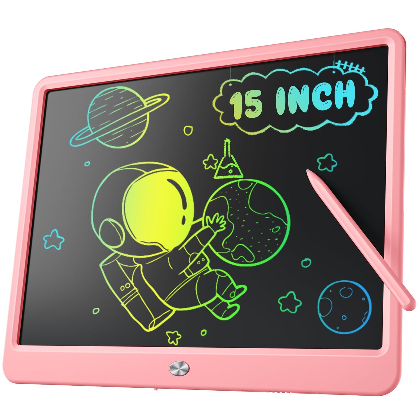 Kidopire LCD Writing Tablet for Kids, 15 Inch Large Screen Doodle Board Toddler Toys, Drawing Writing Board Tablet, Office Message Notes Board Birthday Gift for 3-12+ Year Old Girls Boys Toys, Pink