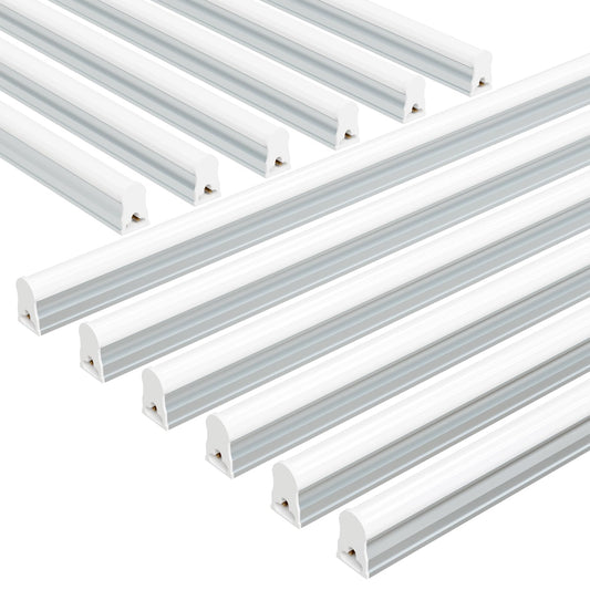 Ensenior T5 LED Shop Lights, 4FT 2000LM, 6500K White, 20W Linkable Fixture, Pack of 12, Aluminum
