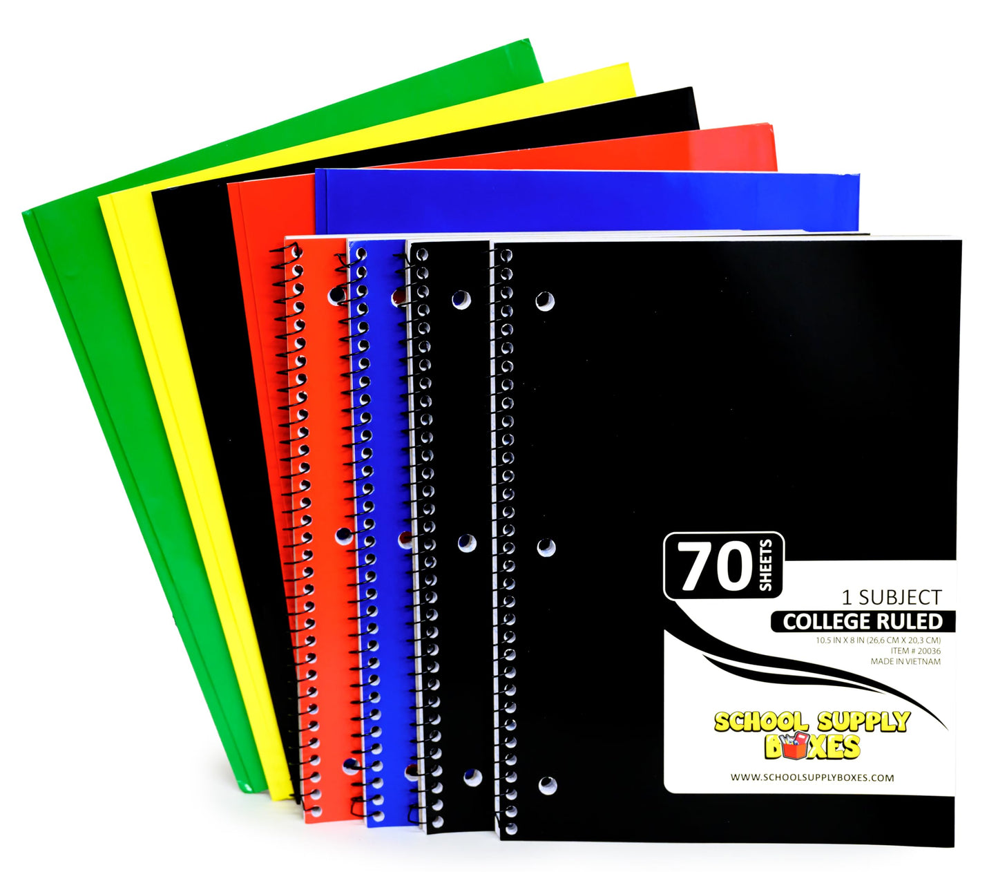 School Supply Boxes | High School Writing Bundle (1 Box) | Back to School Essentials Kit for Students & Teachers | Includes College-Ruled Filler Paper, College-Ruled Notebooks, 12 ct. Pens, & More