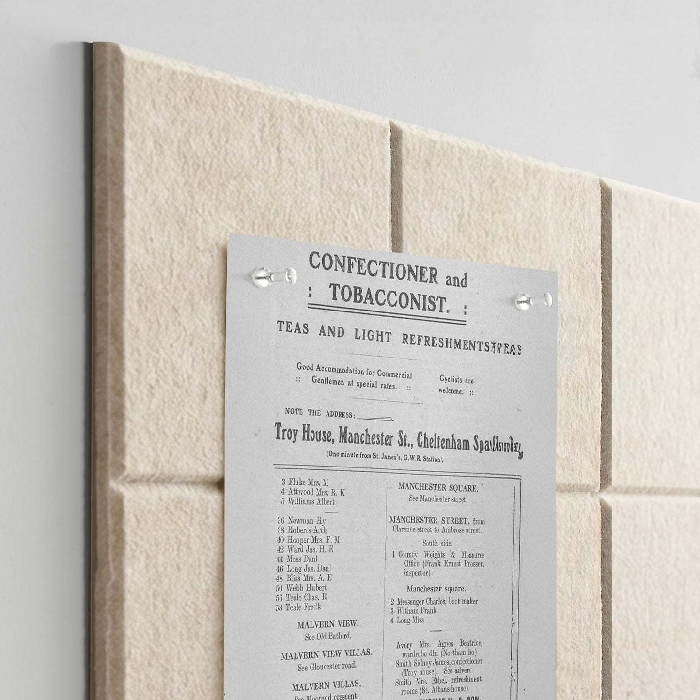 TSJOFFICE Large Cork Board for Wall - 48" x 36" Bulletin Board with 50 Pushpins for Office Decor, Pin Board 12 Pack Felt Wall Tiles with Safe Removable Adhesive Tabs, Corkboard for Home - Oatmeal