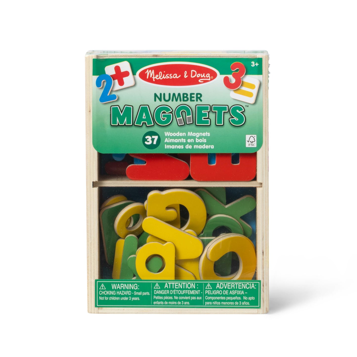Melissa & Doug 37 Wooden Number Magnets in a Box