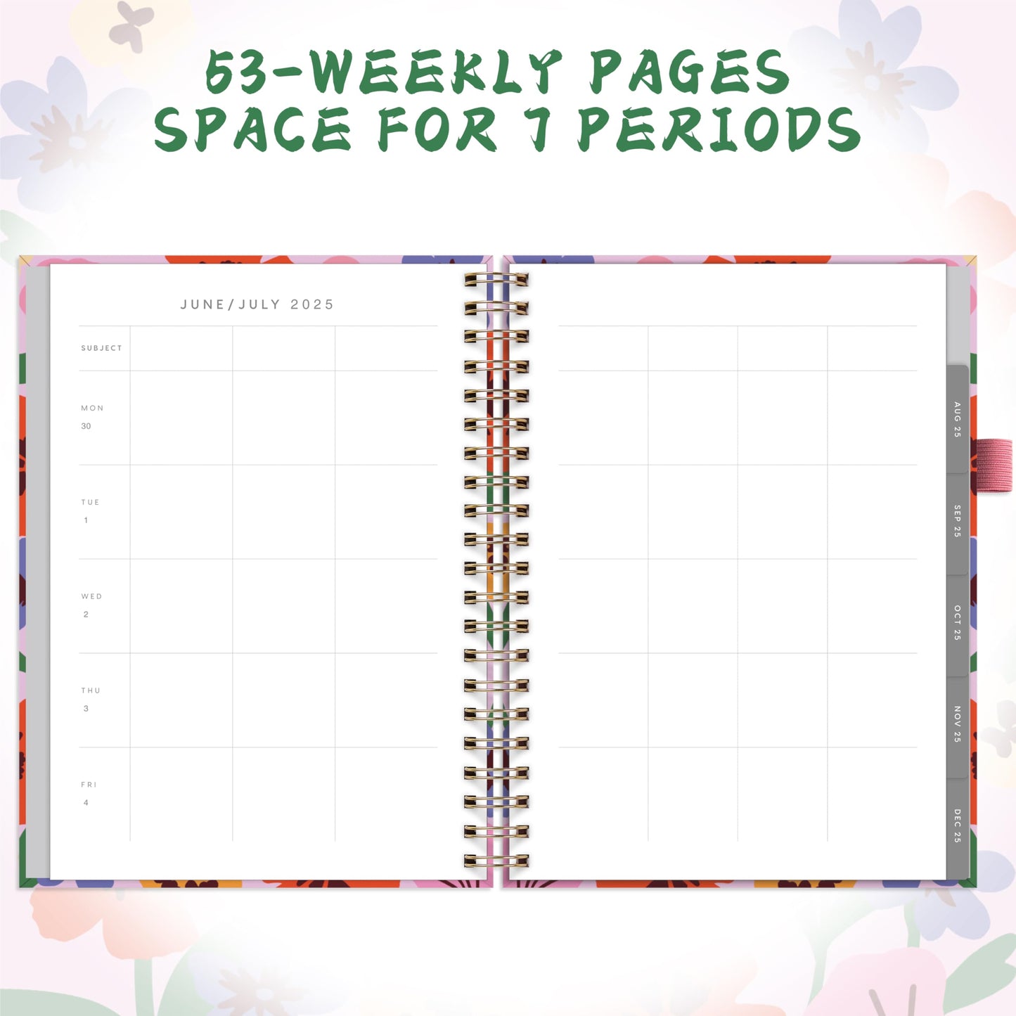 And Per Se Teacher Planner 2025-2026 Academic Year -Teacher Lesson Planner from July 2025 to June 2026, 8.5" x 11", Weekly & Monthly Planning for Teachers with Monthly Tabs, Stickers (Elegant Florals)
