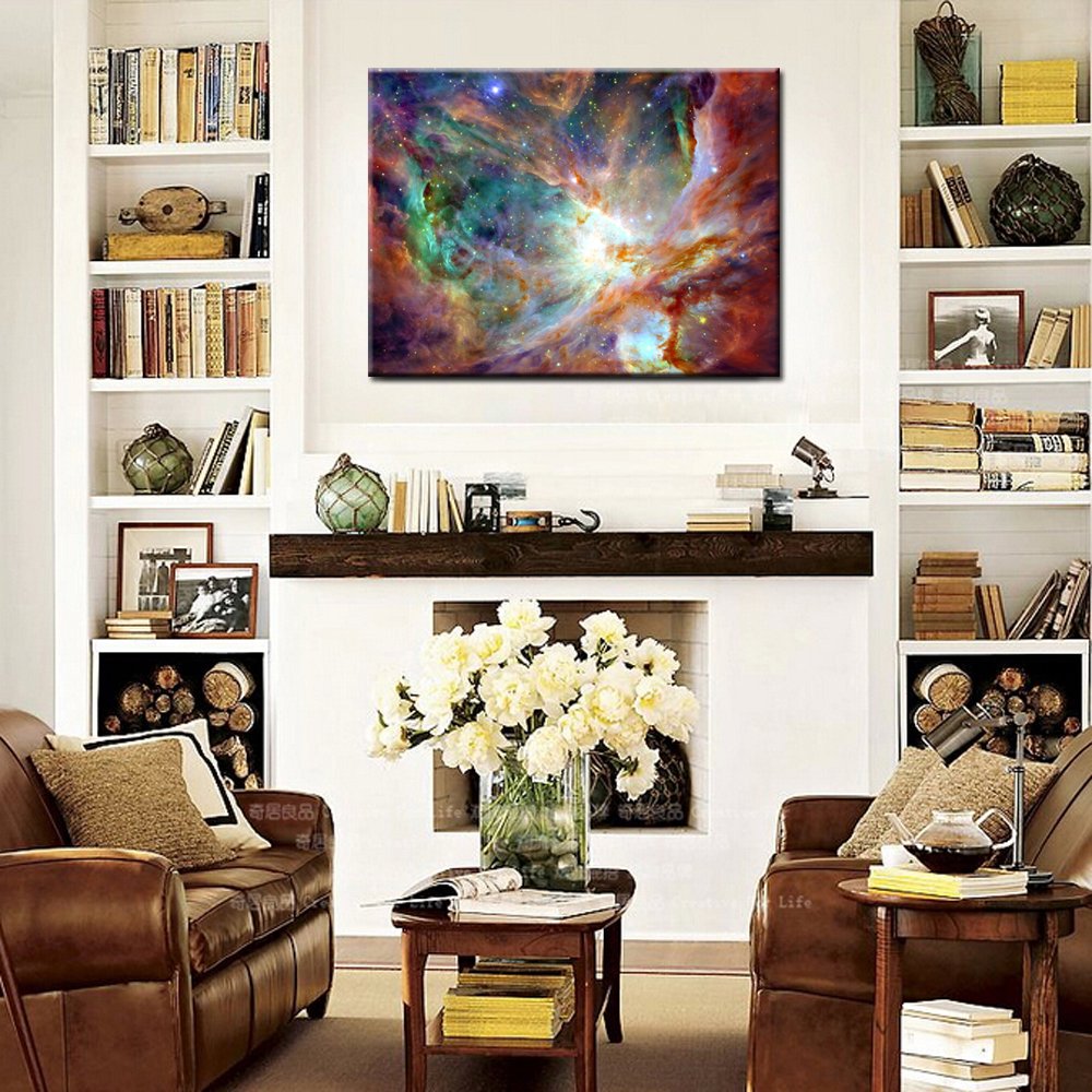 KREATIVE ARTS Canvas Prints Wall Art Cosmic Cloud Stars Nebula Night Sky Picture by NASA Modern Wall Decor Home Decoration Stretched Gallery Canvas Wrap Giclee Print Ready to Hang 24''x36''
