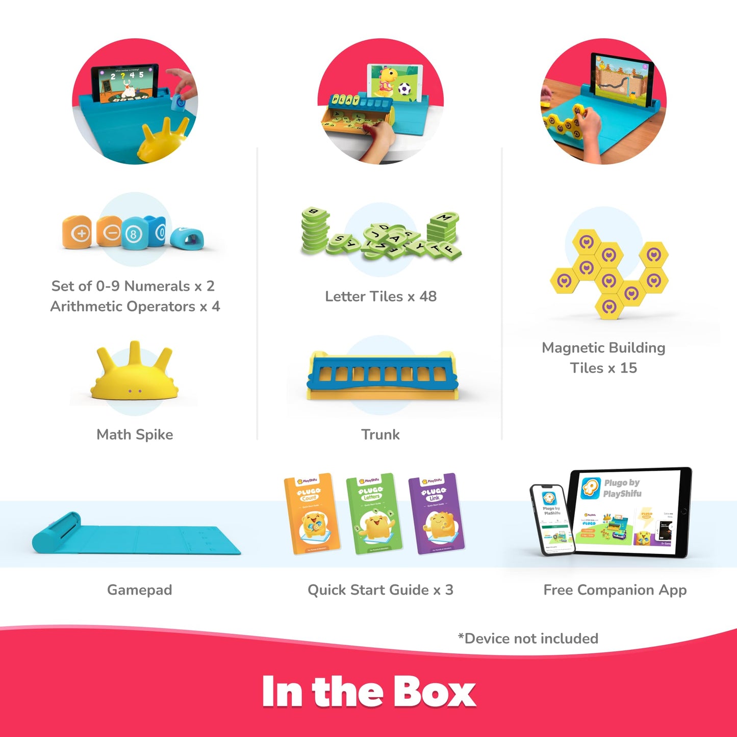 PlayShifu Junior Genius Pack | 3-in-1 STEM Learning Kit with Word Wiz, Mission Math & Connecto | Tech-Powered Educational Toys for Kids Ages 4–10 | Gift for Boys & Girls | Tablet Not Included