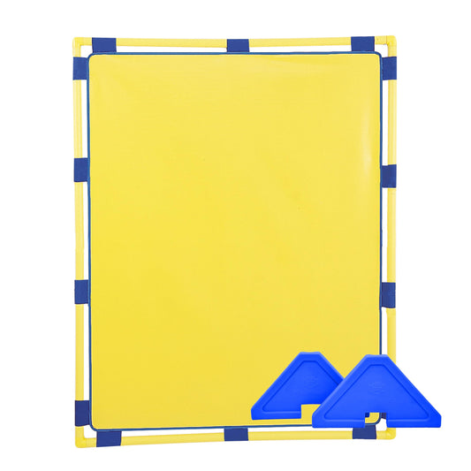 Children's Factory Big Screen PlayPanel, Kids Room Divider, Classroom Privacy Screen, Cantilever Feet Included, Yellow