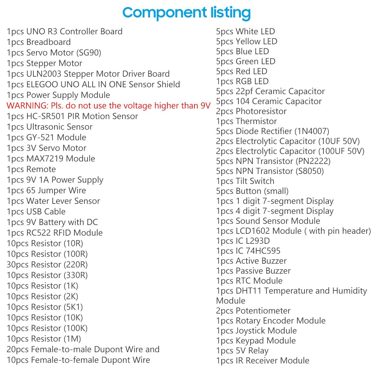 ELEGOO Upgraded UNO R3 Most Complete Starter Kit V2.0 with Tutorials Compatible with Arduino STEM Projects for Teens Adults Robotics & Engineering Kits Science | Coding | Programming Set