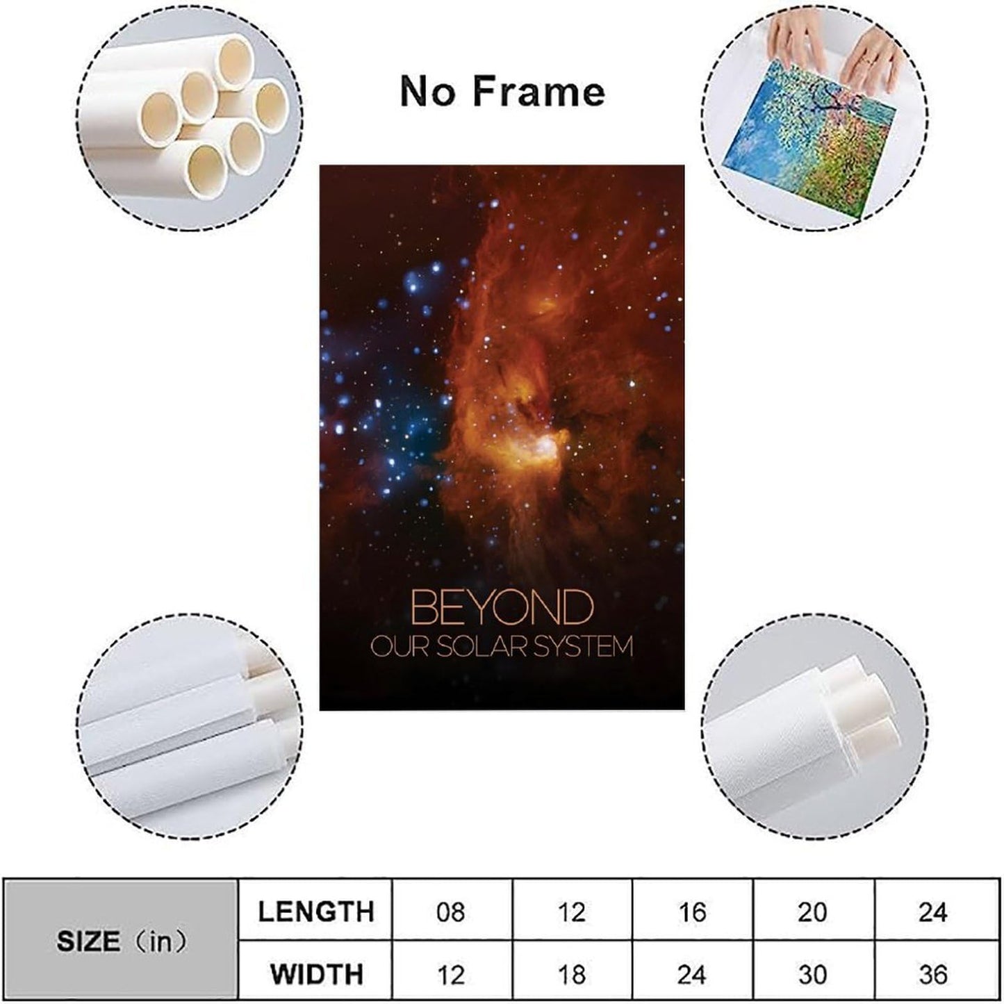 XIAOLOUTINYU Nebula Star Formation Canvas Wall Art 16x24 Inch Unframed – Deep Space Galaxy Astronomy Print for Classroom Decor, STEM Educational Space Art for Kids & Teens, Science Gift