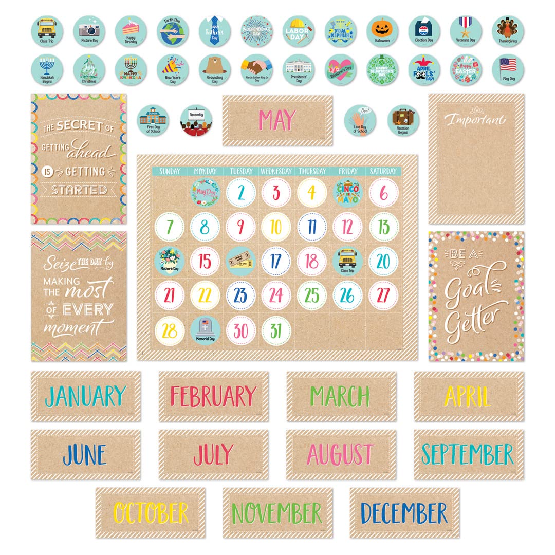 CTP Krafty Pop Calendar Set Bulletin Board (Creative Teaching Press 10874)