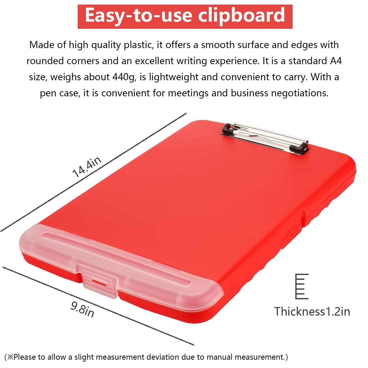 SFLHHDM Clipboard with Storage, Clip Boards 8.5x11, Plastic Clipboards with Pen Holder, Clip Board with Storage Compartments, Nurse Clipboard with Storage for Classroom, Student, Teacher