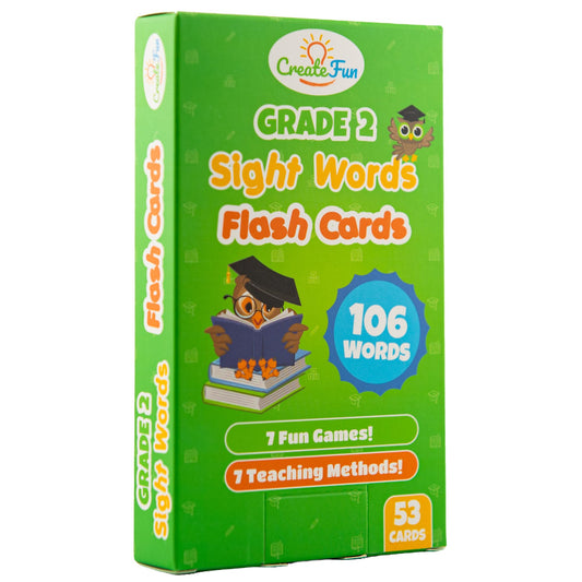 106 Sight Words Flash Cards 2nd Grade for Kids Ages 6-7, Dolch & Fry Sight Word Reading Games, Learning Activities for Kids with 7 Educational Game Ideas