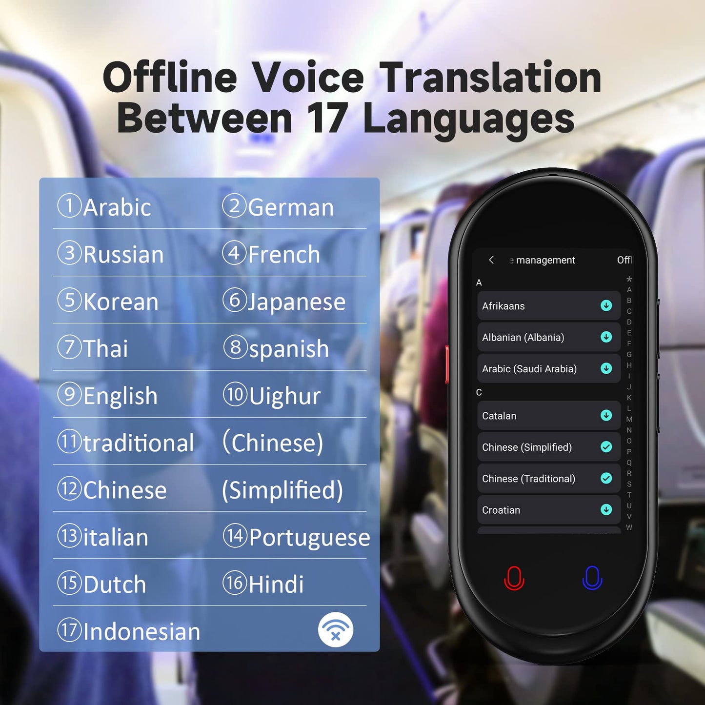 Language Translator Device, Portable Translator No WiFi Needed, Offline Voice Photo Translation, 150 Languages Supported, High Accuracy VORMOR Translator for Travel Business Learning (Black)