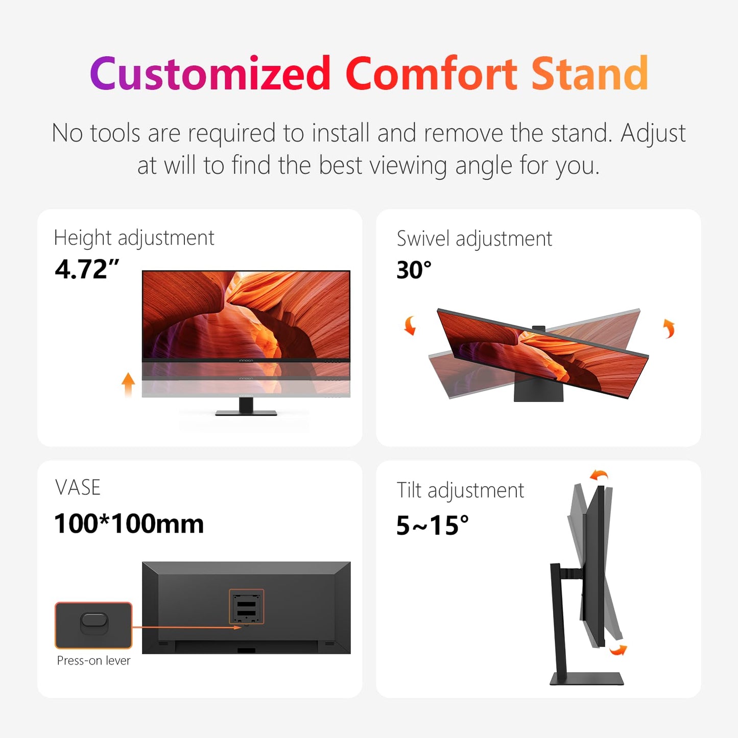 INNOCN 40" WQHD 3440 x 1440P 144Hz Ultrawide Monitor Gaming FreeSync HDR400 21:9 PC Computer IPS Screen Split PIP/PBP for Editing/Gaming, USB C 90W, HDMI, DP, Black