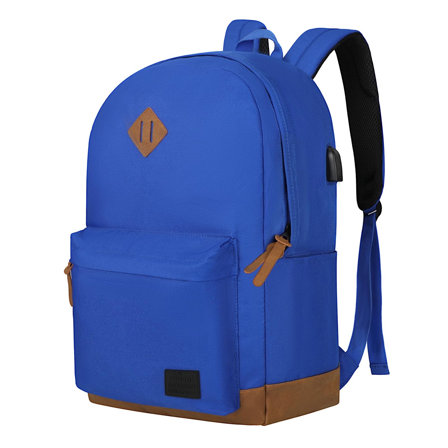 Goloni Backpack for Men Women,Travel Laptop Backpack, Water Resistant 17.3 Inch USB Charging Backpack, Large Capacity Work Commute Bag,Blue