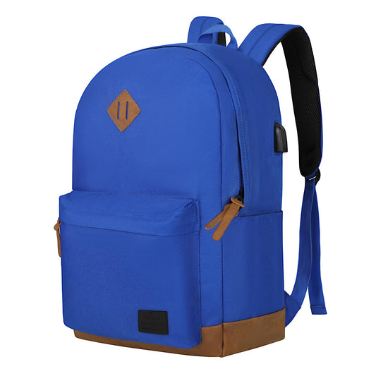 Goloni Backpack for Men Women,Travel Laptop Backpack, Water Resistant 17.3 Inch USB Charging Backpack, Large Capacity Work Commute Bag,Blue