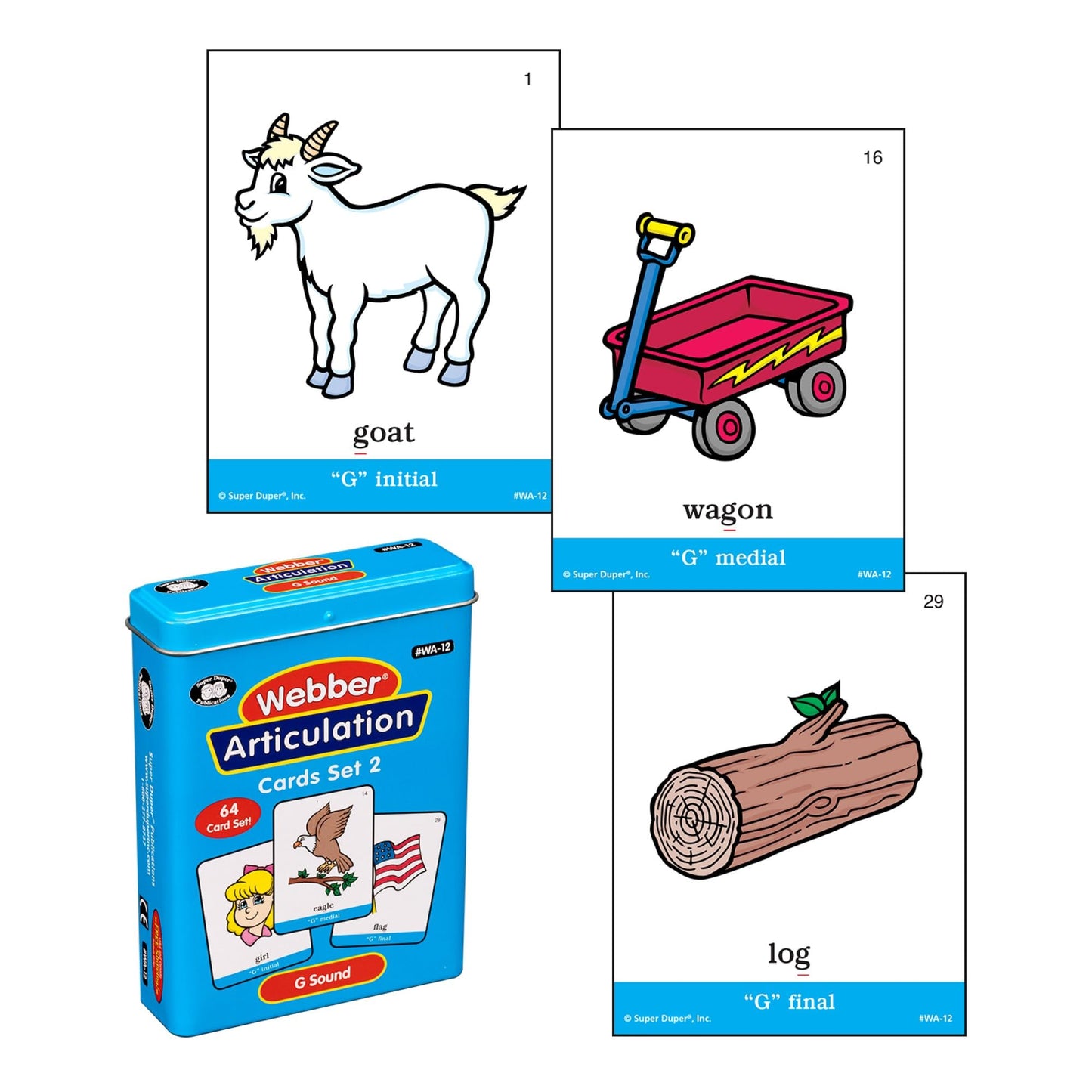 Super Duper Publications | Set of 7 Webber® Articulation Card Decks with Animal Artic Pairs (Bundle Set 3) | Educational Learning Resource for Children