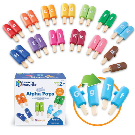 Learning Resources Smart Snacks Alpha Pops - Toddler Educational Alphabet Toys, ABC Puzzles, Ice Cream Toy, Preschool Classroom Must Haves, Homeschool, Toddler Letter Learning , Gifts for Kids