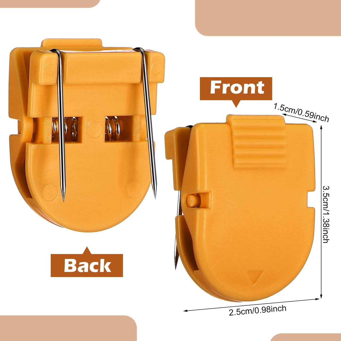 Feifeiya 15 Pcs Cubicle Clips Fabric Panel Cubicle Accessories Fabric Partition Panel Wall Clip Office Photos Wall for Notes Memos Standard Size, 40-Sheet Capacity (Burnt Orange)