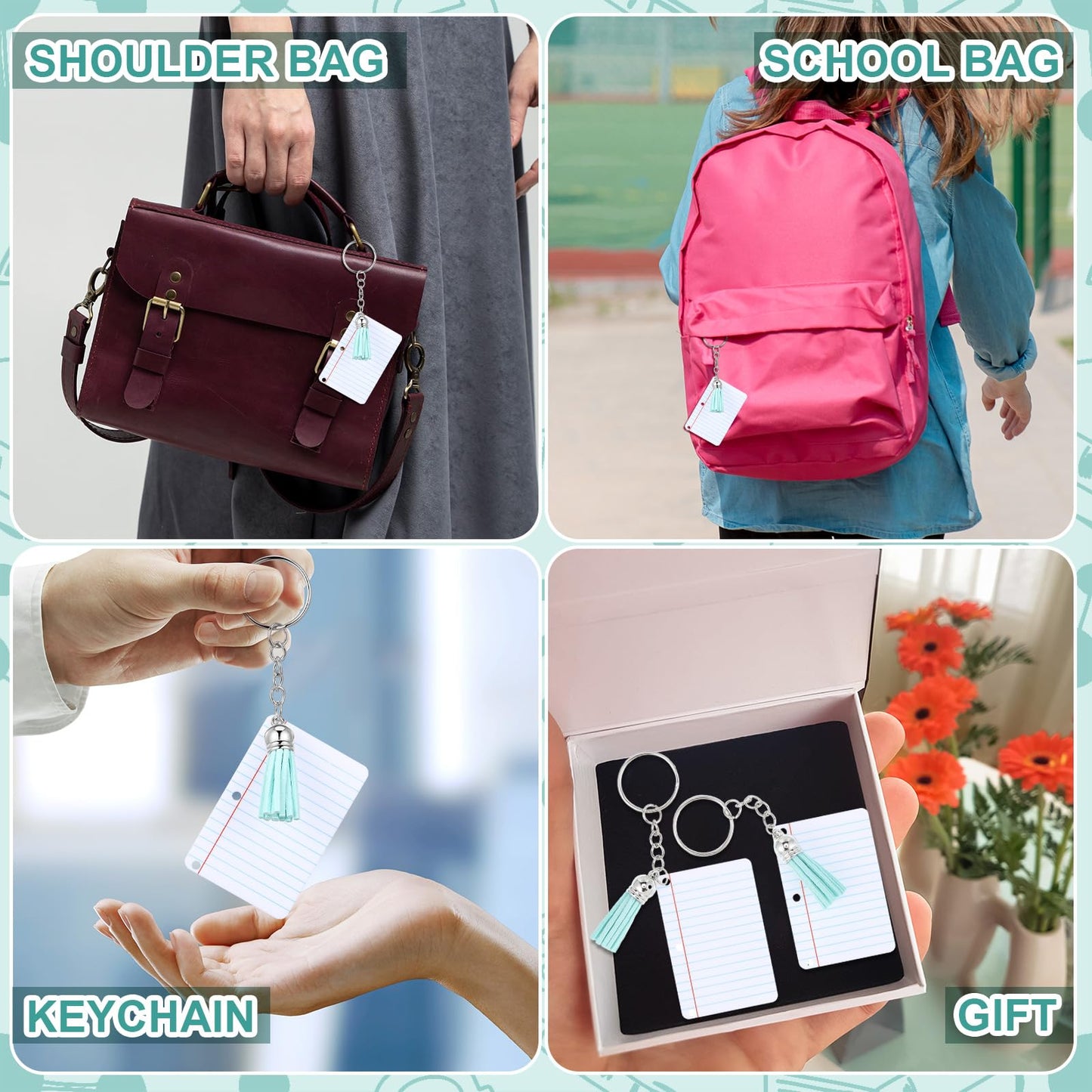 Sureio 30 Pcs Back to School Teacher Appreciation Gift Bulk Mini Notebook Keychain Gifts Bulk Note Book Bundle for Preschool(Notebook)