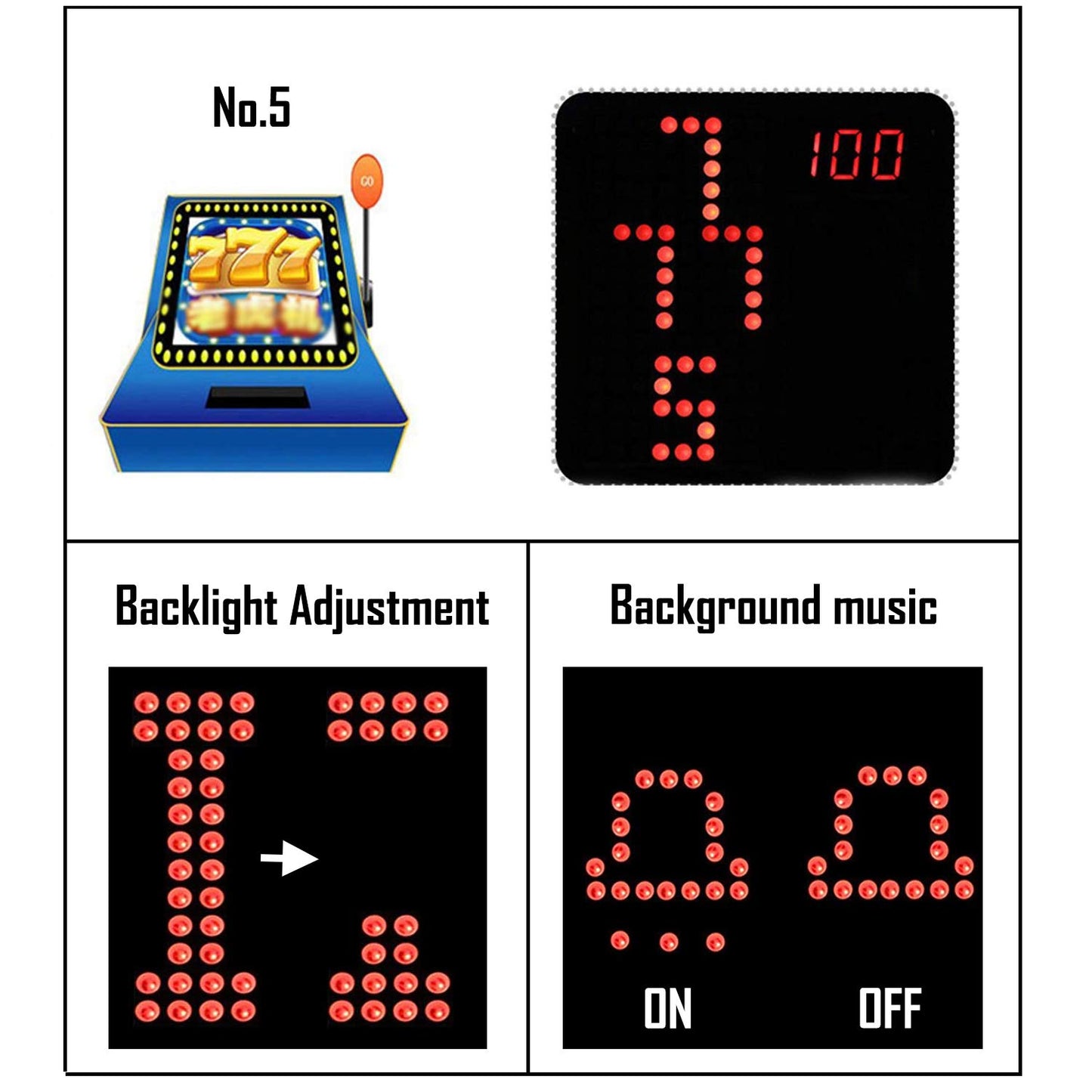 DIY Soldering Project Game Kit Retro Classic Electronic Soldering Kit with 5 Retro Classic Games and Acrylic Case