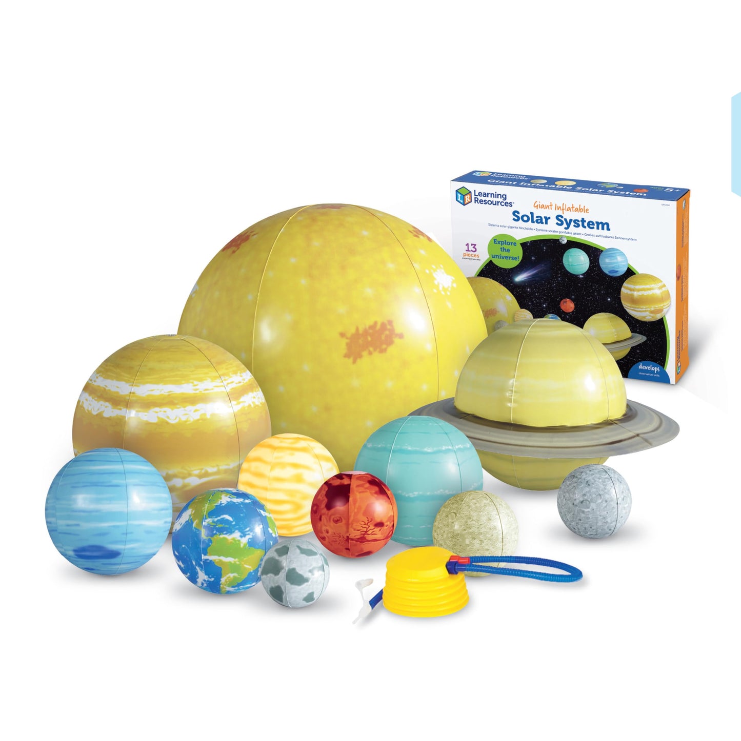 Learning Resources Giant Inflatable Solar System - Project Kit, Space and Planet Model, Constellation Classroom Globe, STEM Science Projects Gifts, Preschool , Teacher Must Haves