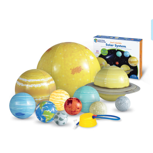 Learning Resources Giant Inflatable Solar System - Project Kit, Space and Planet Model, Constellation Classroom Globe, STEM Science Projects Gifts, Preschool , Teacher Must Haves