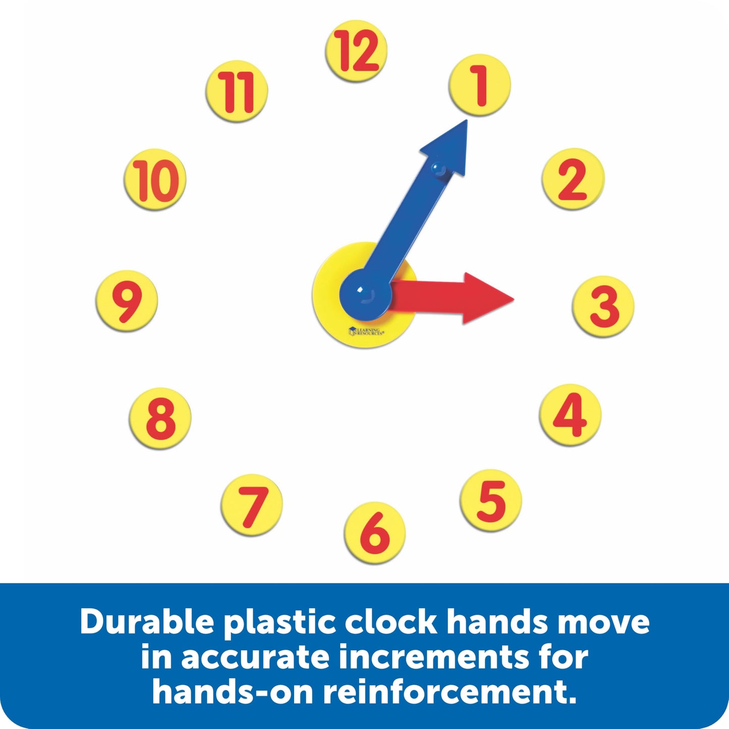 Learning Resources Magnetic Time Activity Set, Homeschool, Time Telling, Basic Math Skills, Giant Demo Clock, Whiteboard Accessories, Grades K+
