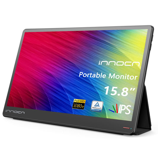 INNOCN Portable Monitor - [2022] 15.8" FHD 1080P USB Travel Type-C Computer Display Mini HDMI Laptop External Secondary Monitor IPS Eye Care Screen for Laptop Tablets Mini PC