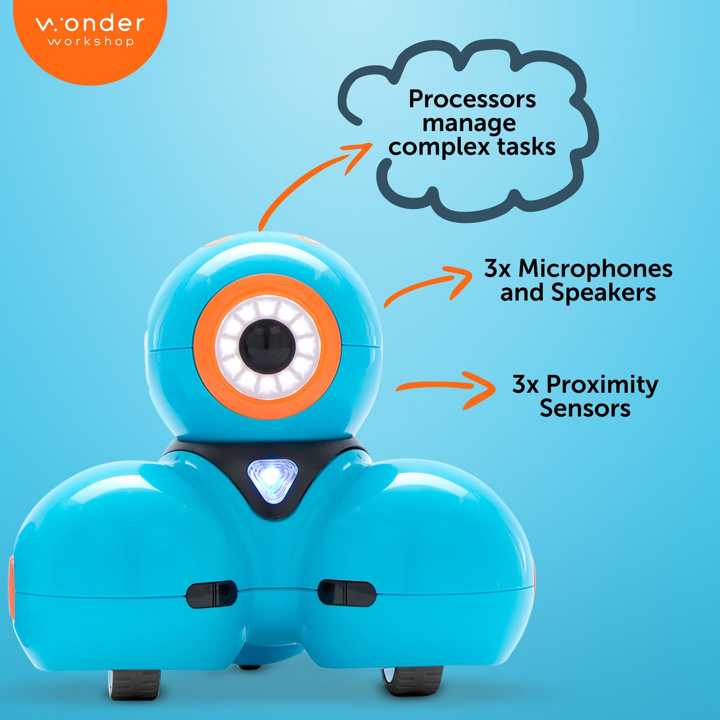 Wonder Workshop Dash Robot - Coding Robots for Kids 6+ - Voice Activated STEM Robot Toys - Interactive, Educational & Programmable