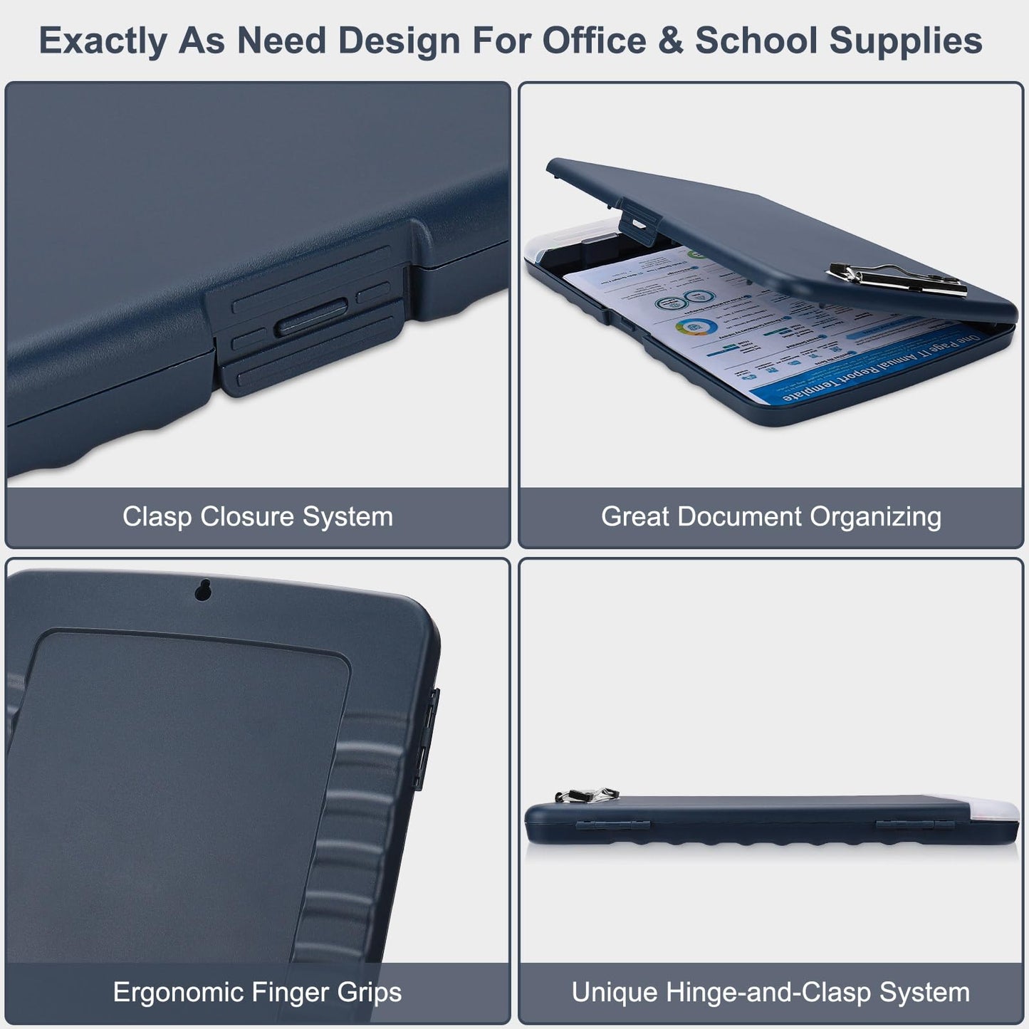 SFLHHDM Storage Clipboard with Pen Holder, High Capacity Clipboards for Classroom, Clip Boards 8.5x11 with Storage, Low-Profile Clip, Lightweight Plastic Clipboard for Kids, Lawers, Office Workers