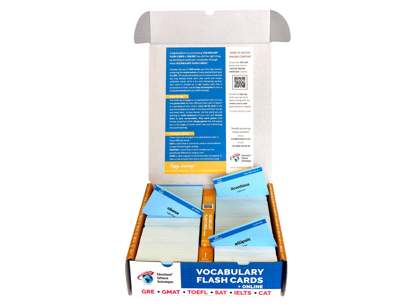 1500 English Vocabulary Flash Cards: Synonyms, Antonyms and 50 Online Exercises for GRE GMAT TOEFL IELTS SAT CAT