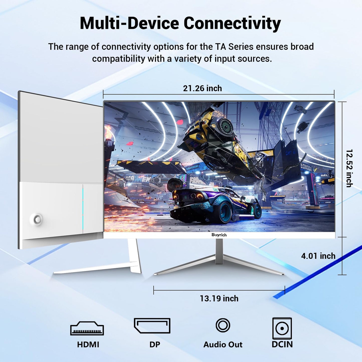 BUYRICH 24 Inch FHD 1080P 100Hz Computer Monitor, Built-in Speakers,VA Panel with 3000:1 Contrast, AMD FreeSync, HDMI Ports, HDR & Low Blue Mode, Ergonomic Tilt for Home Office