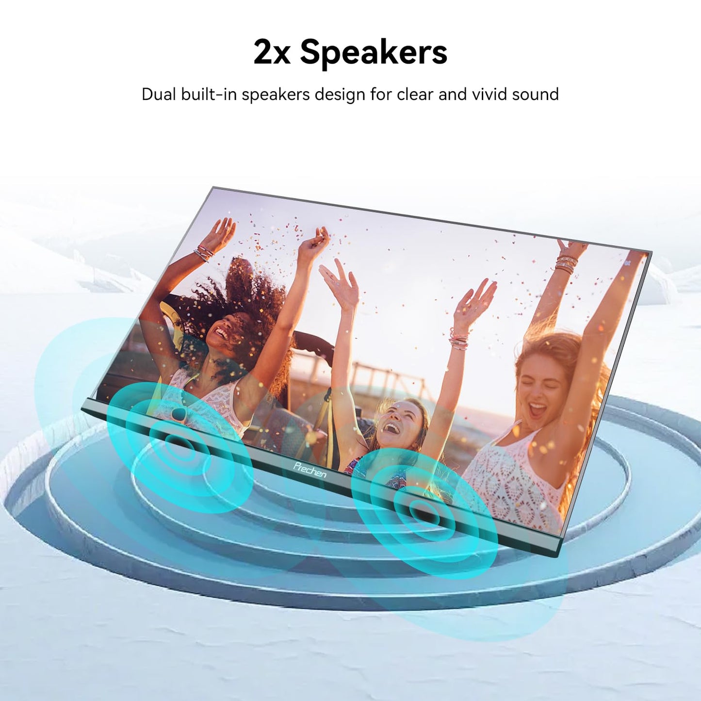 23.8" Portable Touchscreen Monitor 100% sRGB VA FHD 1080P, 4000:1 Contrast, VESA, Built-in Speaker, w/90°Adjustable Stand USB-C HDMI 75Hz External Second Touch Screen Display for Laptop/PC/Phone