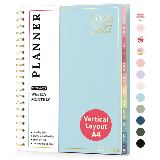 Teacher Planner 2026-2027, Forvencer Academic Planner 2026-2027, Jul 2026 - Jun 2027, 8.5"x11", Weekly & Monthly Planning Book with 7 Periods, School Agenda for Teacher Student Homeschool, A4, Blue