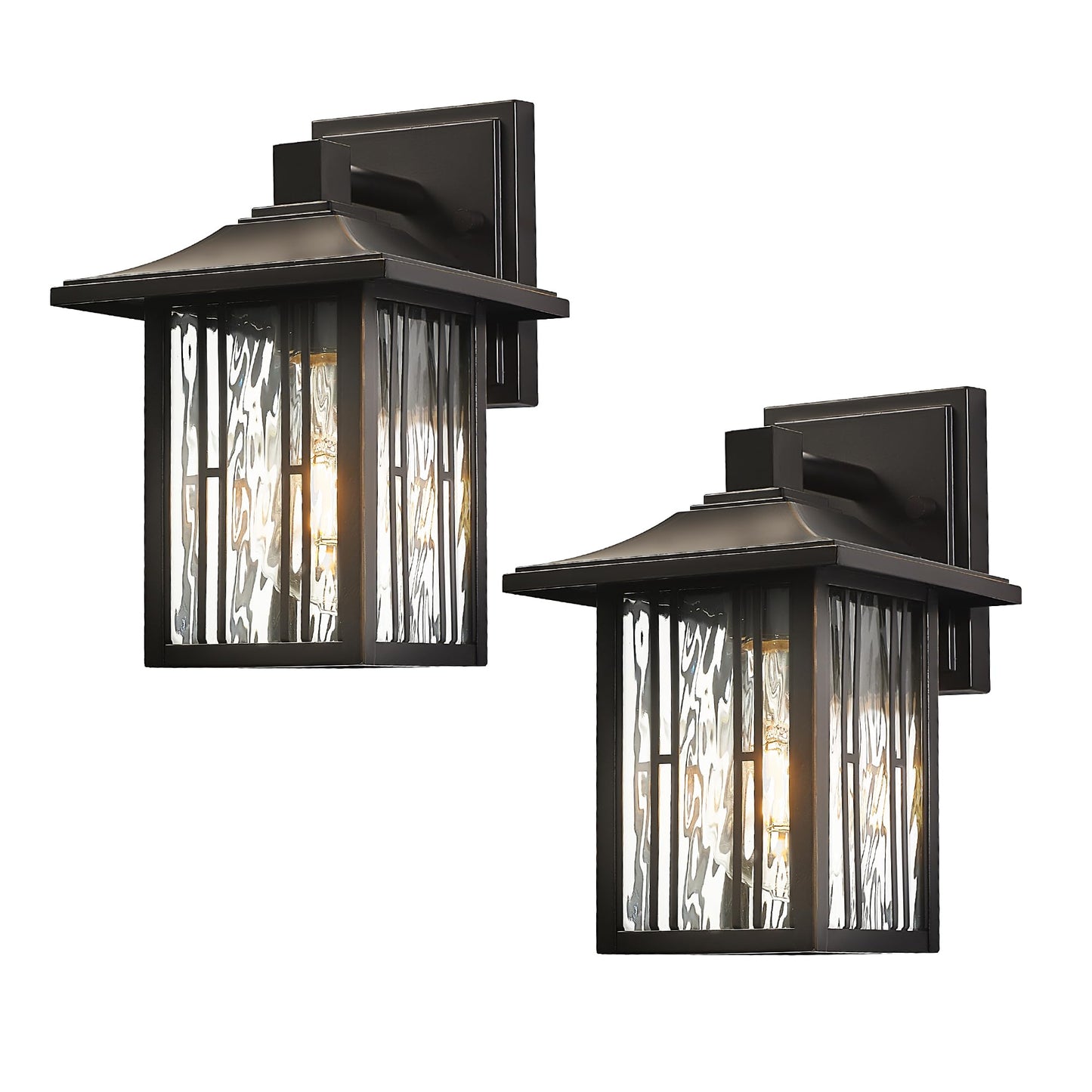 OUPAVOCS Outdoor Wall Lights, Waterproof Wall Lantern, 2-Pack, Oil Rubbed Bronze, Metal, Model OWL
