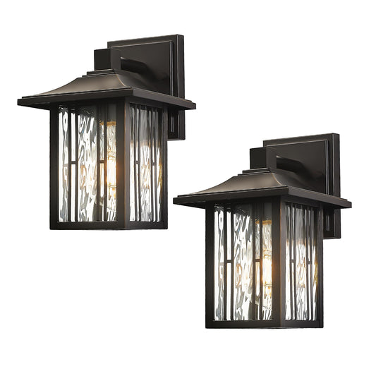 OUPAVOCS Outdoor Wall Lights, Waterproof Wall Lantern, 2-Pack, Oil Rubbed Bronze, Metal, Model OWL