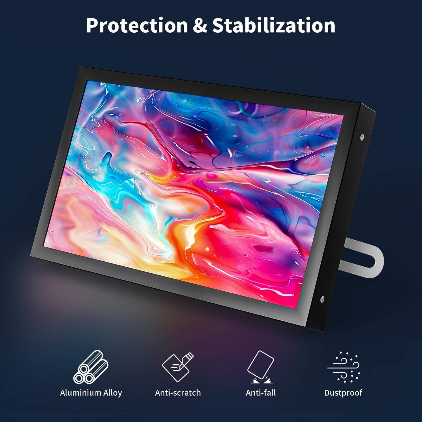 7 Inch Small Monitor, 1024×600 IPS Mini Monitor with Built-in Speakers/HDMI/VGA/AV Input for Raspberry Pi, PC, TV, DVD, CCTV