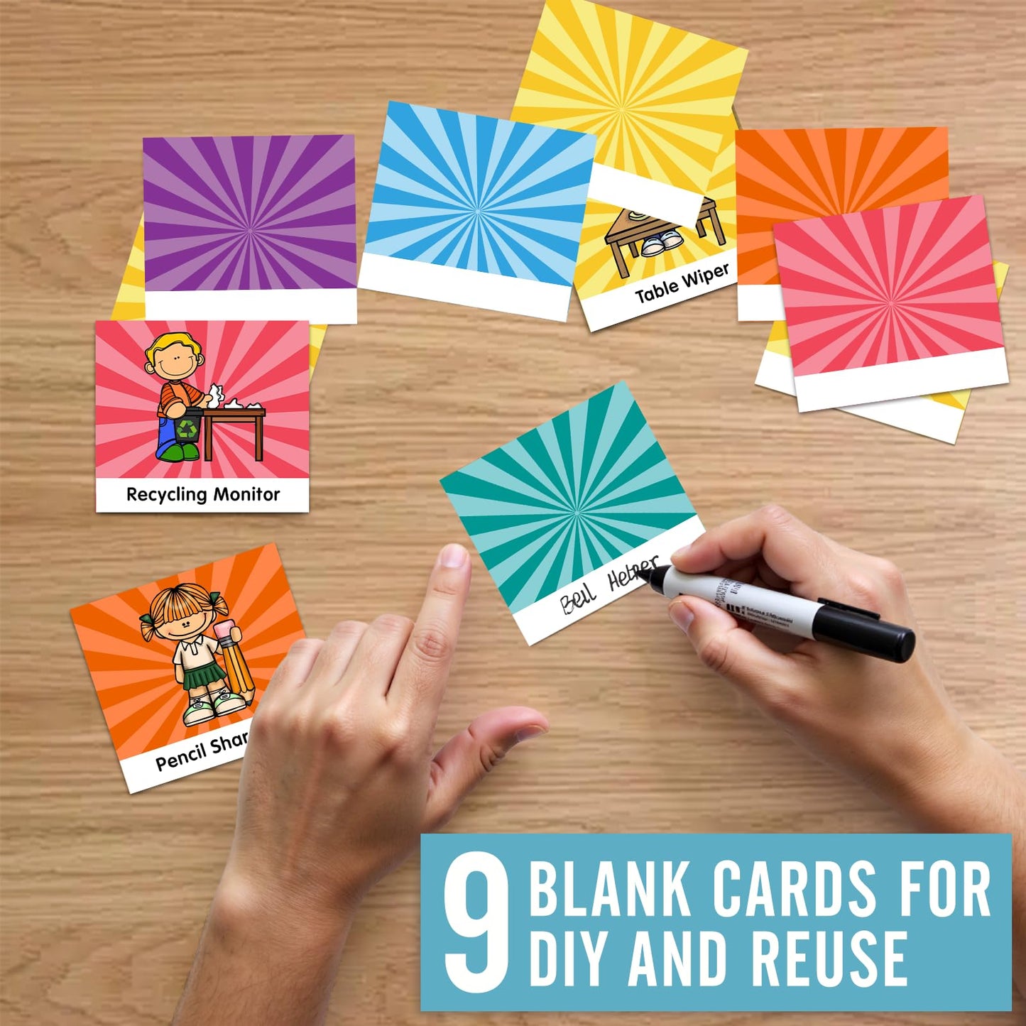 Jobs Pocket Chart with 47 Cards for Classroom, Class Management Helpers Black Chart for Preschool Elementary Homeschool, Teachers Must Haves Educational Supplies for Students